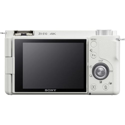 소니 Sony Alpha ZV-E10 - APS-C Interchangeable Lens Mirrorless Vlog Camera Kit - White