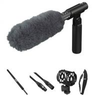 Sony ECM-VG1 Short Shotgun Microphone Boom Kit with Boompole & Accessories
