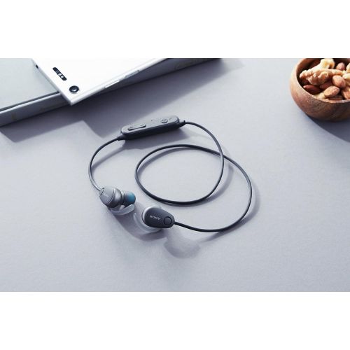 소니 Sony SP600N Wireless Noise Canceling Sports In-Ear Headphones, Black (WI-SP600N/B)