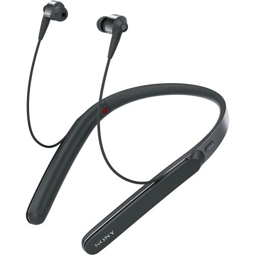 소니 Sony Premium Noise Cancelling Wireless Behind-Neck in Ear Headphones - Black (WI1000X/B)