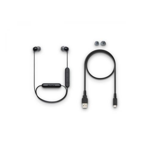 소니 Sony WI-C300 Wireless In-Ear Headphones, Black (WIC300/B)