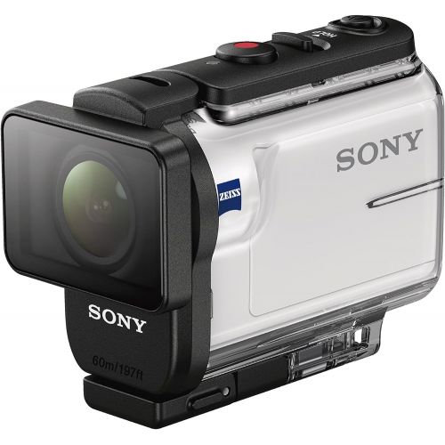 소니 Sony HDRAS300/W HD Recording, Action Cam Underwater Camcorder, White