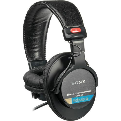 소니 Sony MDR-7506 Headphones With Deep Earpads and Carrying Case Kit