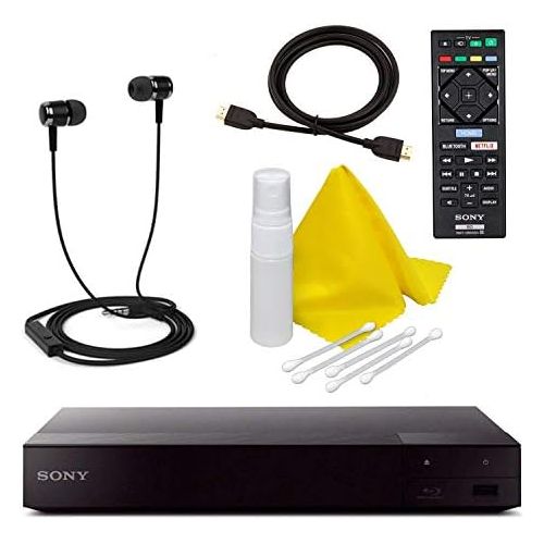 소니 [아마존베스트]Sony BDP-S6700 4K Upscaling 3D Streaming Blu-Ray Disc Player Built in WiFi - 5 Pack Kit - Remote Control - 5 Pc Cleaning Kit - High Speed HDMI Cable - Xtreme Ear Buds (1 Year Warra