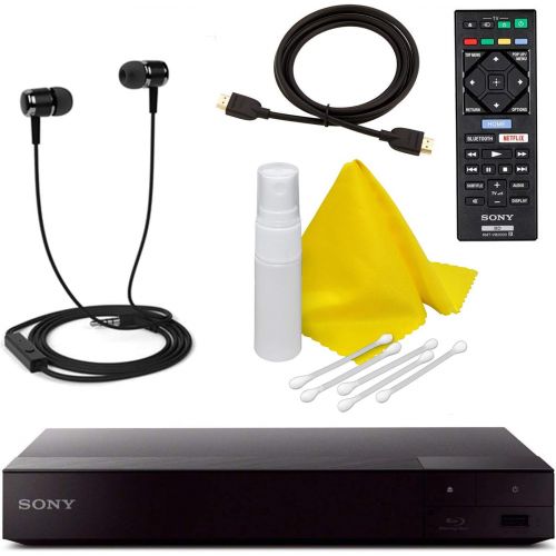 소니 [아마존베스트]Sony BDP-S6700 4K Upscaling 3D Streaming Blu-Ray Disc Player Built in WiFi - 5 Pack Kit - Remote Control - 5 Pc Cleaning Kit - High Speed HDMI Cable - Xtreme Ear Buds (1 Year Warra