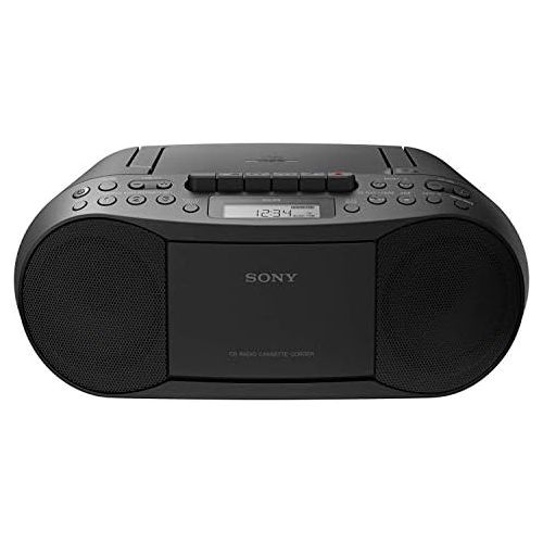 소니 [아마존베스트]Sony CFDS70-BLK CD/MP3 Cassette Boombox Home Audio Radio, Black, With Aux