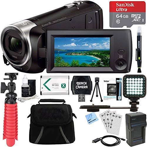 소니 [아마존베스트]Beach Camera Sony HDR-CX405/B Full HD 60p Camcorder + 64GB Ultra MicroSDXC UHS-I Memory Card + NP-BX1 Battery Pack + Case + Camera Maintenance Accessory Bundle