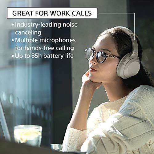 소니 [아마존베스트]Sony Noise Cancelling Headphones WH1000XM3: Wireless Bluetooth Over the Ear Headphones with Mic and Alexa voice control - Industry Leading Active Noise Cancellation - Silver