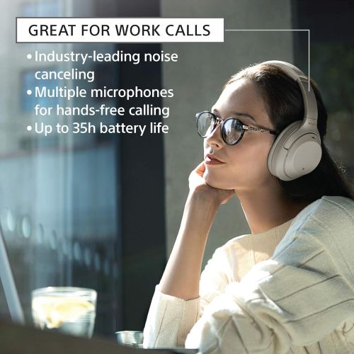 소니 [아마존베스트]Sony Noise Cancelling Headphones WH1000XM3: Wireless Bluetooth Over the Ear Headphones with Mic and Alexa voice control - Industry Leading Active Noise Cancellation - Silver