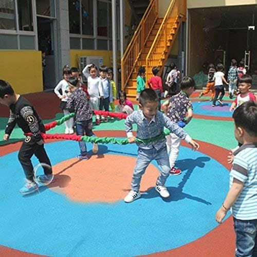 소니 [아마존베스트]Elastic Fleece Cooperative Stretchy Band Integrations Dynamic Movement Exercise Latex Band Stretchy 12 Feet Creative Movement Prop for Group Activities Special Needs Large Motor Co