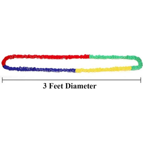 소니 [아마존베스트]Sonyabecca 6 Feet Elastic Fleece Cooperative Stretchy Band Integrations Dynamic Movement Exercise Latex Band Stretchy Creative Movement Prop for Group Activity Special Needs Large