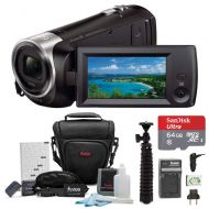 Sony HD Video Recording HDRCX405 HDR-CX405/B Handycam Camcorder (Black) + 64GB Premium Bundle