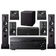 Sony STR-DN1080 7.2-Channel Home Theater AV Receiver Bundled with Active Subwoofer and Seven Sony Speakers (9 Items)