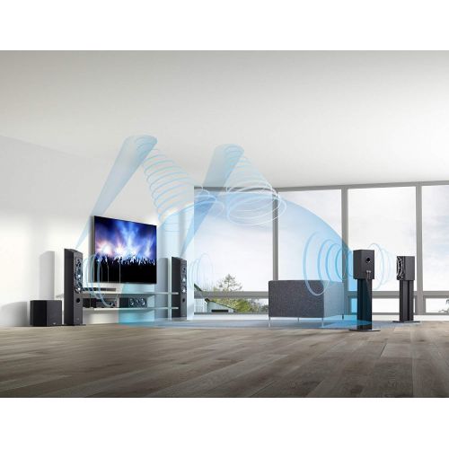 소니 Sony STR-DN1080 7.2-Channel Home Theater AV Receiver Bundled with Active Subwoofer and Seven Sony Speakers (9 Items)