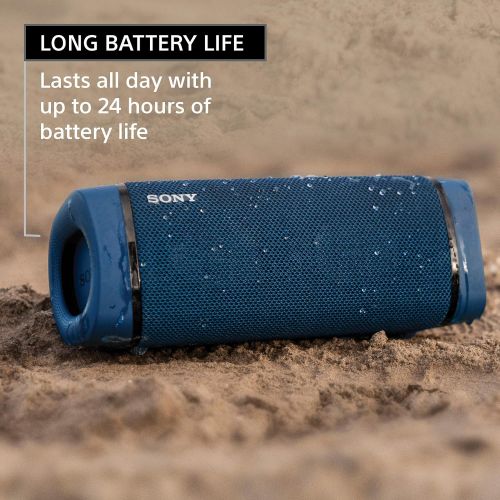 소니 Sony SRS-XB33 EXTRA BASS Wireless Portable Speaker IP67 Waterproof BLUETOOTH 24 Hour Battery and Built In Mic for Phone Calls, Blue