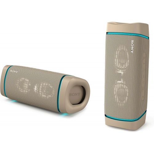 소니 Sony SRS-XB33 EXTRA BASS Wireless Portable Speaker IP67 Waterproof BLUETOOTH and Built In Mic for Phone Calls, Taupe