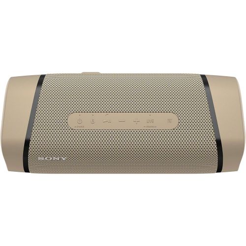 소니 Sony SRS-XB33 EXTRA BASS Wireless Portable Speaker IP67 Waterproof BLUETOOTH and Built In Mic for Phone Calls, Taupe