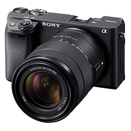 소니 Sony Alpha a6400 Mirrorless Camera: Compact APS-C Interchangeable Lens Digital Camera with Real-Time Eye Auto Focus, 4K Video, Flip Screen & 18-135mm Lens - E Mount Compatible Came