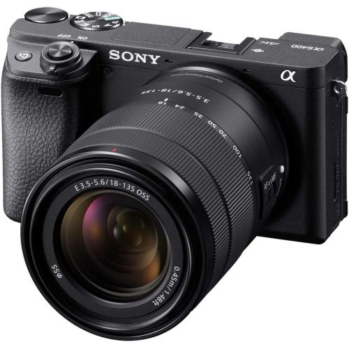 소니 Sony Alpha a6400 Mirrorless Camera: Compact APS-C Interchangeable Lens Digital Camera with Real-Time Eye Auto Focus, 4K Video, Flip Screen & 18-135mm Lens - E Mount Compatible Came