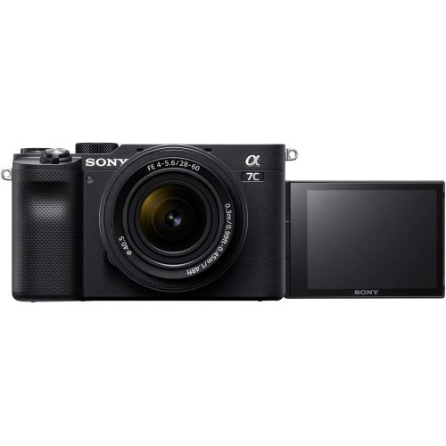 소니 Sony Alpha 7C Full-Frame Compact Mirrorless Camera Kit - Black (ILCE7CL/B)