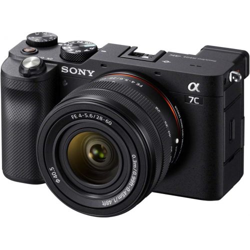 소니 Sony Alpha 7C Full-Frame Compact Mirrorless Camera Kit - Black (ILCE7CL/B)