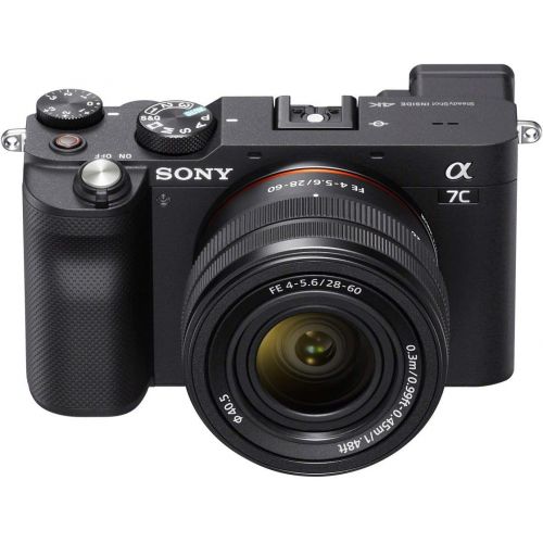 소니 Sony Alpha 7C Full-Frame Compact Mirrorless Camera Kit - Black (ILCE7CL/B)