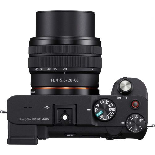 소니 Sony Alpha 7C Full-Frame Compact Mirrorless Camera Kit - Black (ILCE7CL/B)