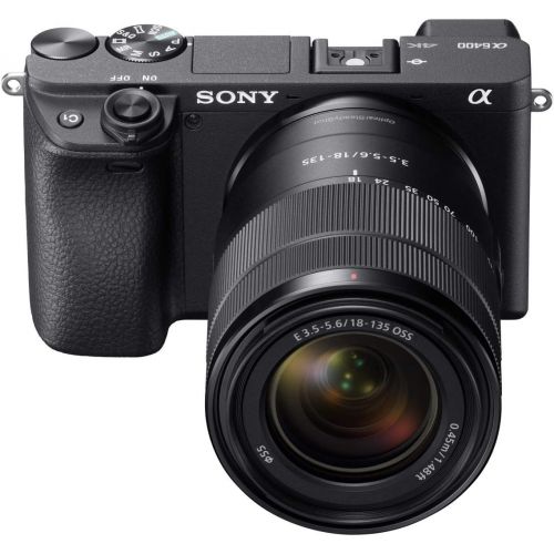 소니 Sony Alpha a6400 Mirrorless Camera: Compact APS-C Interchangeable Lens Digital Camera with Real-Time Eye Auto Focus, 4K Video, Flip Screen & 18-135mm Lens - E Mount Compatible Came