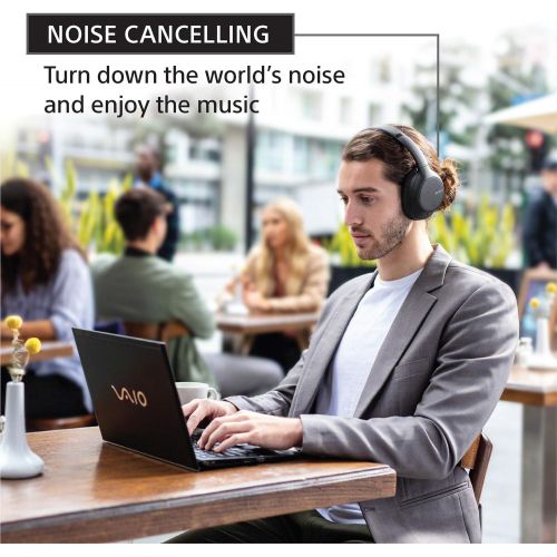 소니 Sony Noise Cancelling Headphones WHCH710N: Wireless Bluetooth Over the Ear Headset with Mic for Phone-Call, Black