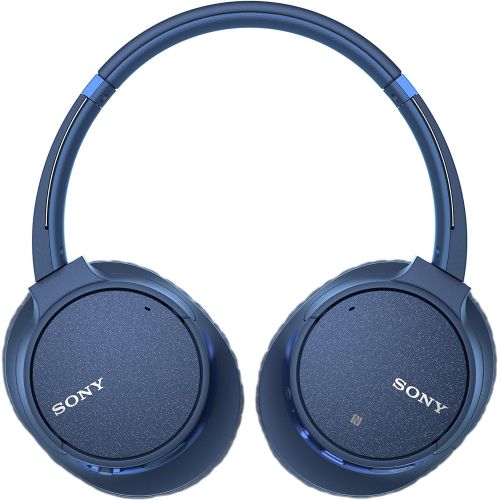 소니 Sony Noise Cancelling Headphones WHCH700N: Wireless Bluetooth Over the Ear Headset with Mic for phone-call and Alexa voice control - Blue
