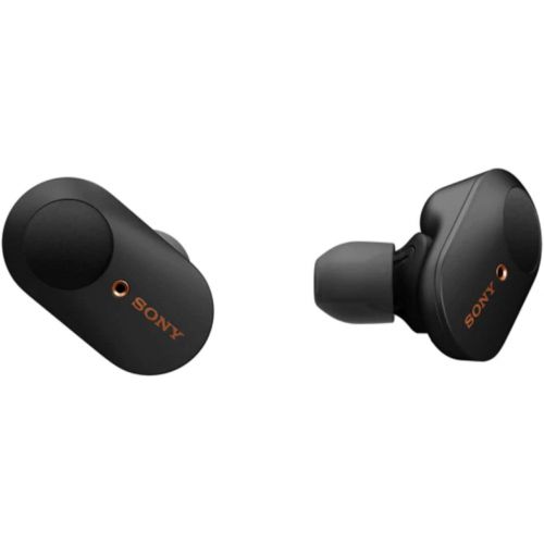 소니 Sony WF-1000XM3 True Wireless Noise-Canceling Earbud Headphones (Silver) with HardShell Travel/Storage case and Noise Isolating Memory Foam & Silicone tips bundle (3 Items)