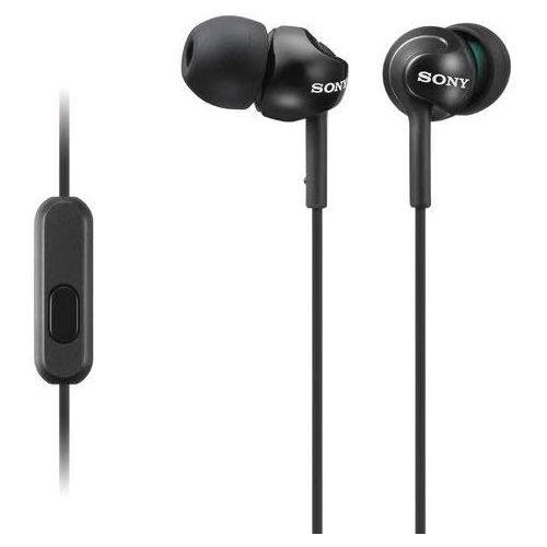 소니 Sony in-Ear Lightweight Stereo Earbud Headphones with in-line Mic (Dark Gray)