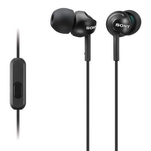 소니 Sony in-Ear Lightweight Stereo Earbud Headphones with in-line Mic (Dark Gray)