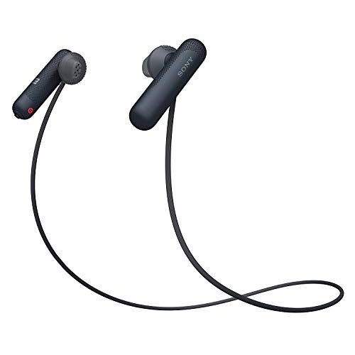 소니 Sony WI-SP500 Wireless in-Ear Sports Headphones, Bluetooth Earbuds, Black (International Version)