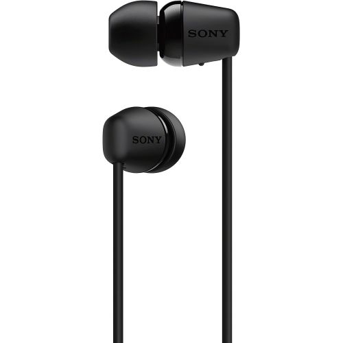 소니 Sony WI-C200 Wireless in-Ear Headset/Headphones with mic for Phone Call, Black (WIC200/B)