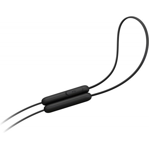 소니 Sony WI-C200 Wireless in-Ear Headset/Headphones with mic for Phone Call, Black (WIC200/B)