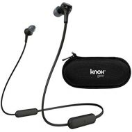 Sony WI-XB400 Extra Bass Wireless in-Ear Headphones (Black) with Knox Gear Hardshell Earphone Case (2 Items)