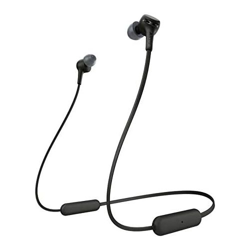 소니 Sony WI-XB400 Extra Bass Wireless in-Ear Headphones (Black) with Knox Gear Hardshell Earphone Case (2 Items)