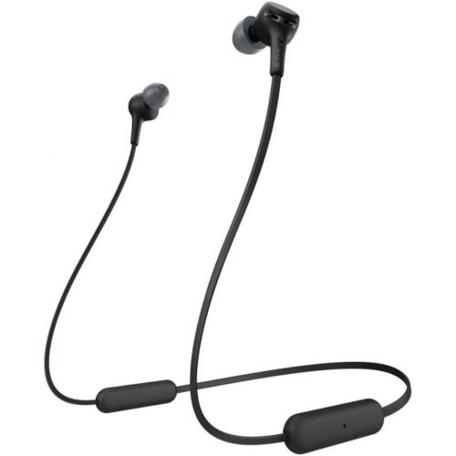 소니 Sony WI-XB400 Extra Bass Wireless in-Ear Headphones (Black) with Knox Gear Hardshell Earphone Case (2 Items)