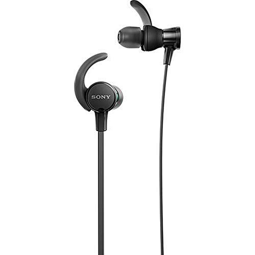 소니 Sony MDRXB510AS/B Extra Bass Wired Headphones, Best Sports Headphones W/Mic IPX5 Stereo Sweatproof Earbuds Durable Comfortable Gym Running Workout, Black