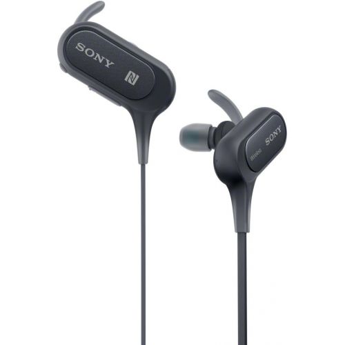 소니 Sony Extra Bass Bluetooth Headphones, Best Wireless Sports Earbuds with Mic/ Microphone, IPX4 Splashproof Stereo Comfort Gym Running Workout up to 8.5 hour battery, black