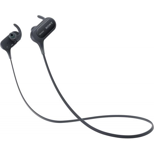 소니 Sony Extra Bass Bluetooth Headphones, Best Wireless Sports Earbuds with Mic/ Microphone, IPX4 Splashproof Stereo Comfort Gym Running Workout up to 8.5 hour battery, black