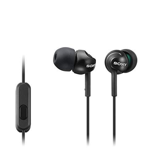 소니 Sony Deep Bass Earphones with Smartphone Control and Mic - Metallic Black