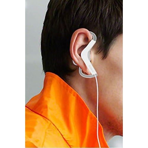 소니 Sony Extra Bass Active Sports in Ear Ear Bud Over The Ear Splashproof Premium Headphones a Built-in mic Hands-Free Calls Snow-White (Limited Edition)