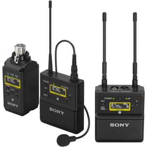 소니 Sony UTX-B40 Wireless Audio Bodypack Transmitter with ECM-V1BMP Omnidirectional Lavalier Microphone, UC90: 941-960 MHz