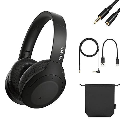 소니 SONY - WH-H910N h.Ear on 3 Wireless Noise Canceling Over-The-Ear Bluetooth Dual Noise Cancellation Microphones High-Resolution Audio Earcups Stereophony Headphones - Black + Audio