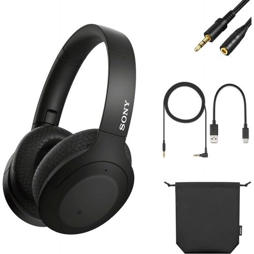 소니 SONY - WH-H910N h.Ear on 3 Wireless Noise Canceling Over-The-Ear Bluetooth Dual Noise Cancellation Microphones High-Resolution Audio Earcups Stereophony Headphones - Black + Audio