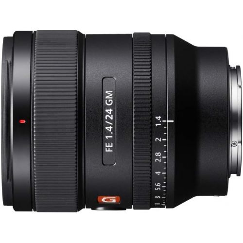 소니 Sony E-mount FE 24mm F1.4 GM Full Frame Wide-angle Prime Lens (SEL24F14GM), Black