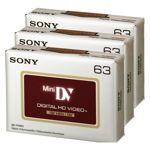 소니 Sony DVC HD 63 Minute Videocassette - 3 Pack (Discontinued by Manufacturer)