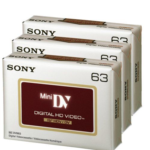 소니 Sony DVC HD 63 Minute Videocassette - 3 Pack (Discontinued by Manufacturer)